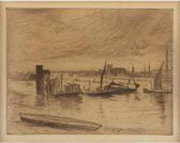 Early Morning, Battersea Oil Painting by James Abbott McNeill Whistler