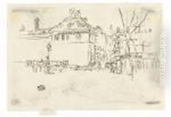 Temple. Oil Painting by James Abbott McNeill Whistler