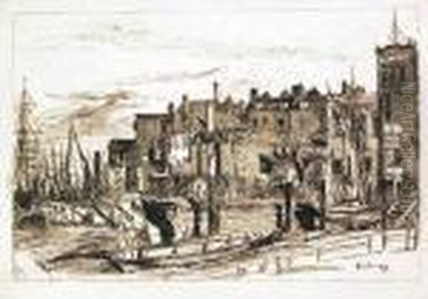 Thames Police Or Wapping Wharf Oil Painting by James Abbott McNeill Whistler