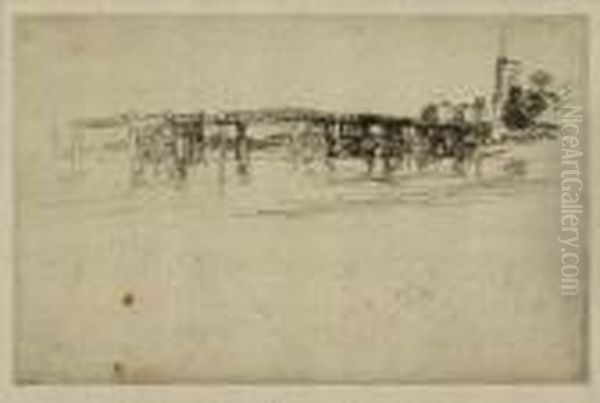 Little Putney Oil Painting by James Abbott McNeill Whistler