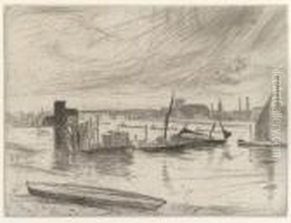 Early Morning, Battersea (kennedy 75) Oil Painting by James Abbott McNeill Whistler