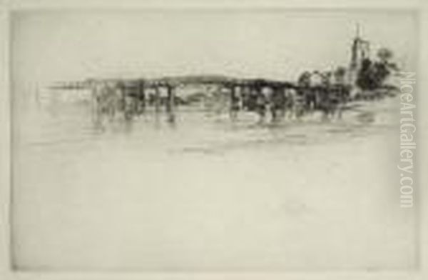 Little Putney No. 1. Oil Painting by James Abbott McNeill Whistler