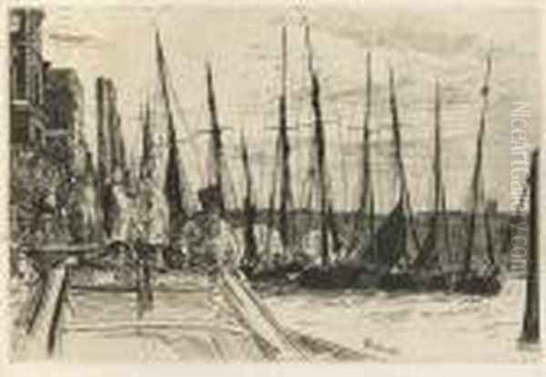 Billingsgate Oil Painting by James Abbott McNeill Whistler