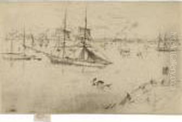 Lagoon: Noon Oil Painting by James Abbott McNeill Whistler