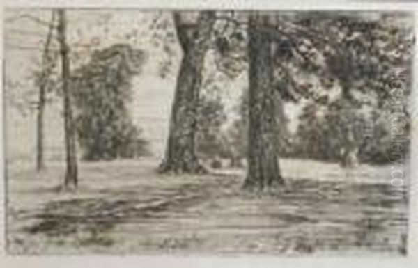 Greenwich Park Oil Painting by James Abbott McNeill Whistler