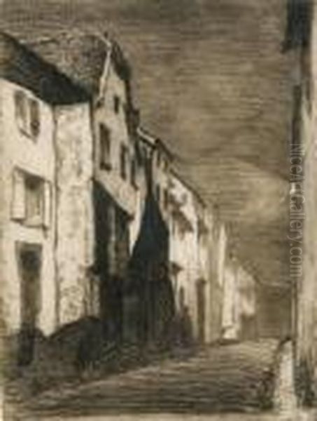 Street At Saverne Oil Painting by James Abbott McNeill Whistler