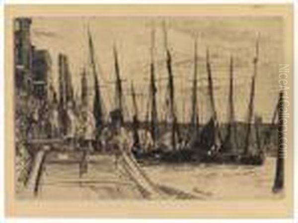 Billingsgate Oil Painting by James Abbott McNeill Whistler