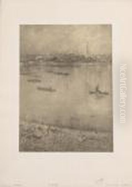 The Thames Oil Painting by James Abbott McNeill Whistler