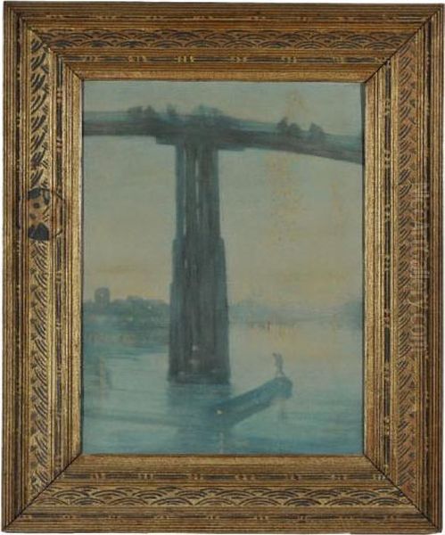 Old Battersea Bridge Oil Painting by James Abbott McNeill Whistler