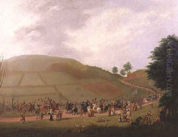 The Election Procession of Sir William Miles 1797-1878 Oil Painting by Samuel Griffiths Tovey