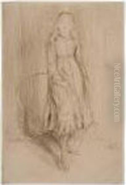 Florence Leyland Oil Painting by James Abbott McNeill Whistler