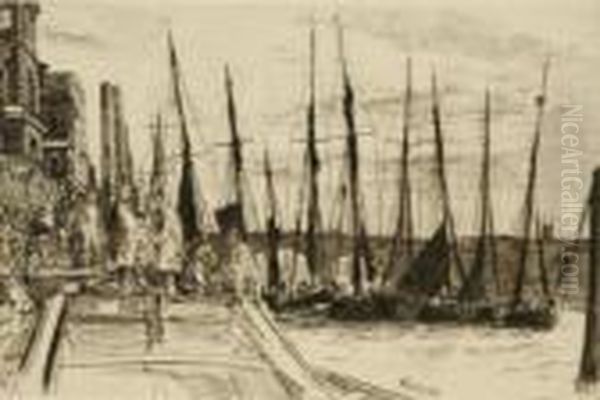 Billingsgate Oil Painting by James Abbott McNeill Whistler