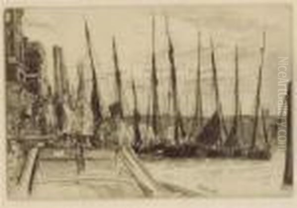 Billingsgate Oil Painting by James Abbott McNeill Whistler