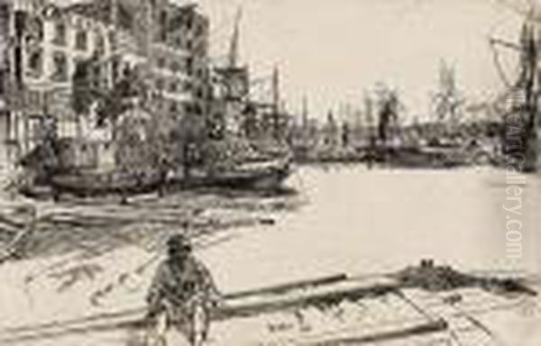 Eagle Wharf (tyzac, Whiteley & Co.)(kennedy 41) Oil Painting by James Abbott McNeill Whistler