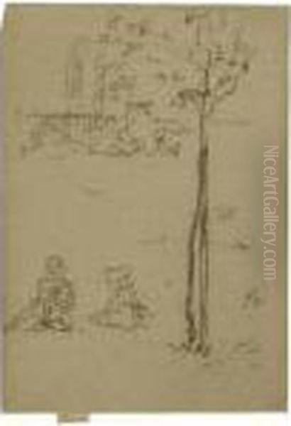 The Young Tree (k. 296) Oil Painting by James Abbott McNeill Whistler