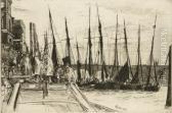 Billingsgate Oil Painting by James Abbott McNeill Whistler