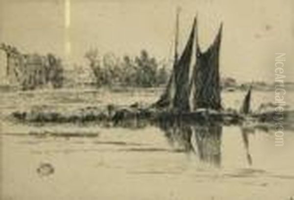 Little Putney Oil Painting by James Abbott McNeill Whistler