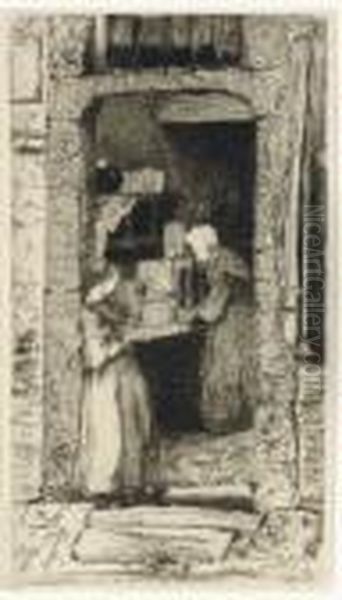 La Marchande De Moutarde, From Twelve Etchings From Nature (kennedy 22) Oil Painting by James Abbott McNeill Whistler