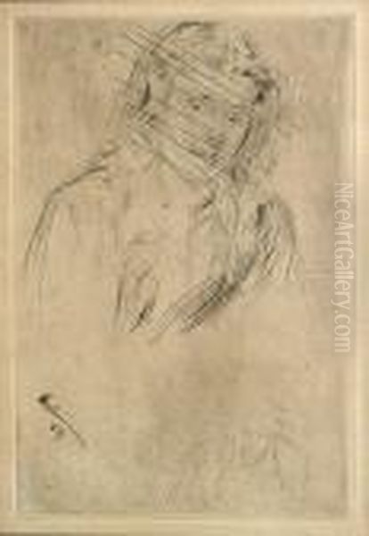 Fumette's Bent Head Oil Painting by James Abbott McNeill Whistler