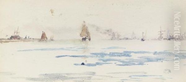 Zuyder Zee Oil Painting by James Abbott McNeill Whistler