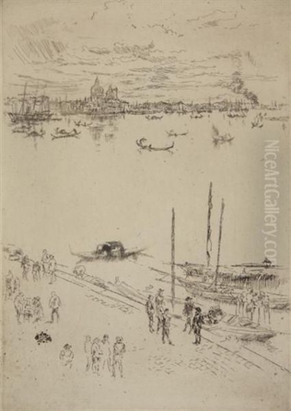 Upright Veniceetching Oil Painting by James Abbott McNeill Whistler