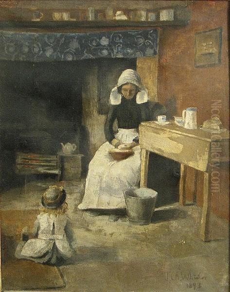 Preparing Supper Oil Painting by James Abbott McNeill Whistler