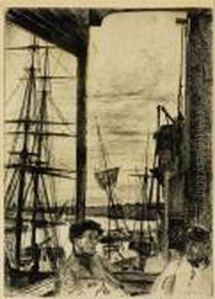 Rotherhithe Oil Painting by James Abbott McNeill Whistler