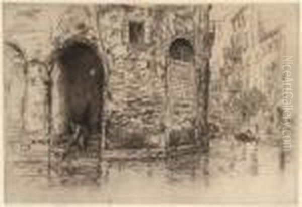 The Two Doorways
, From 
Venice, A Series Of Twelve Etchings Oil Painting by James Abbott McNeill Whistler