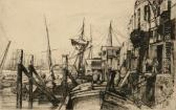 Limehouse Oil Painting by James Abbott McNeill Whistler