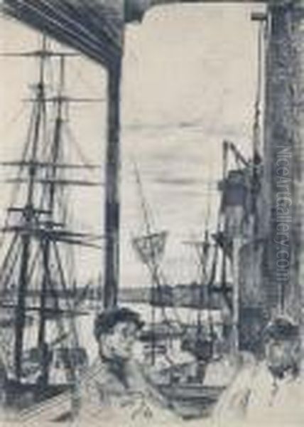 Rotherhithe Oil Painting by James Abbott McNeill Whistler