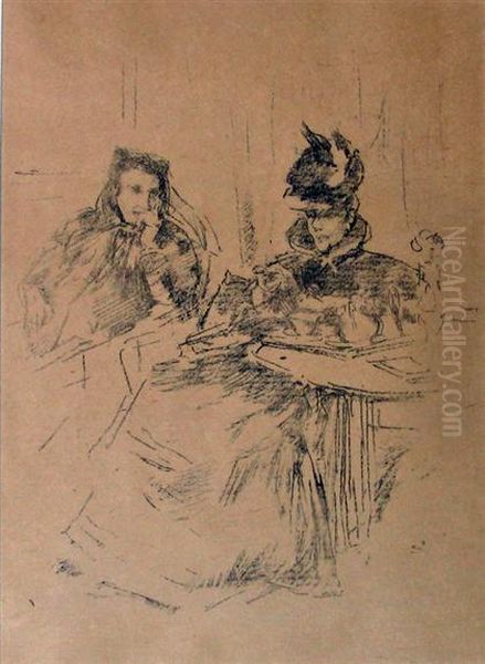 Afternoon Tea Oil Painting by James Abbott McNeill Whistler