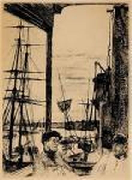 Rotherhithe Oil Painting by James Abbott McNeill Whistler