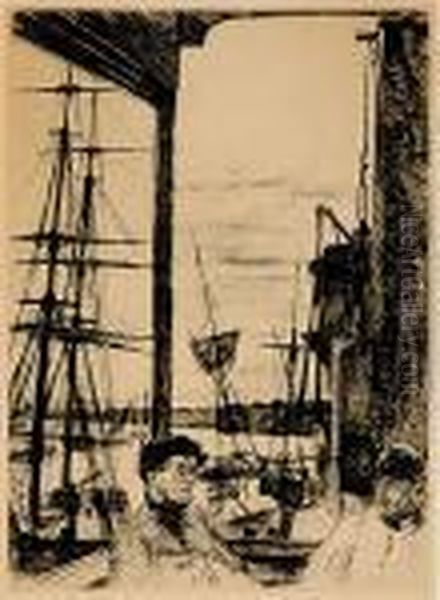 Rotherhithe Oil Painting by James Abbott McNeill Whistler