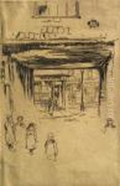 Drury Lane, From Twenty-six Etchings Oil Painting by James Abbott McNeill Whistler