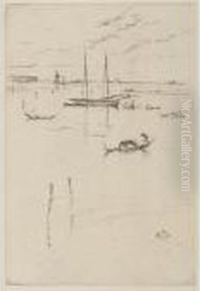 The Little Lagoon (k. 186) Oil Painting by James Abbott McNeill Whistler