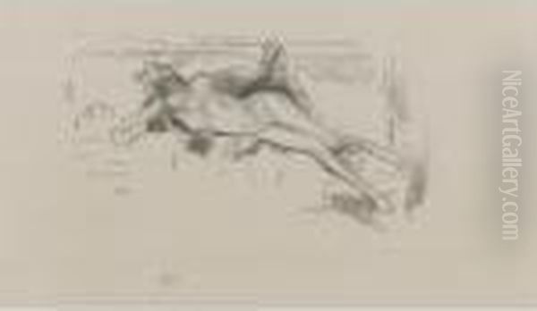 Nude Model, Reclining (s./s./t. 63; W. 47) Oil Painting by James Abbott McNeill Whistler