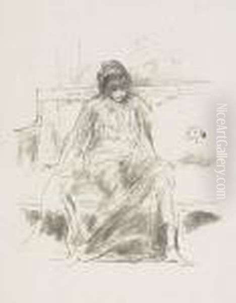 The Draped Figure, Seated Oil Painting by James Abbott McNeill Whistler