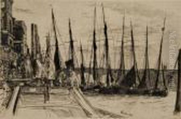 Billingsgate Oil Painting by James Abbott McNeill Whistler