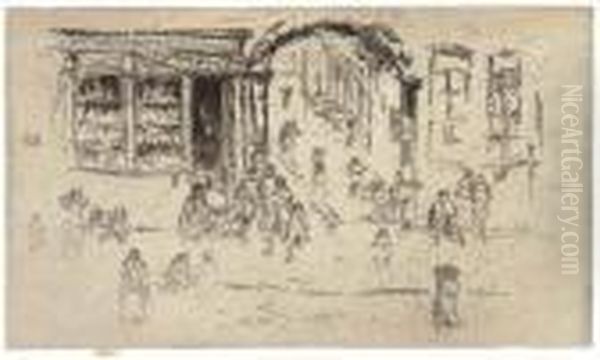 Archway, Brussels Oil Painting by James Abbott McNeill Whistler