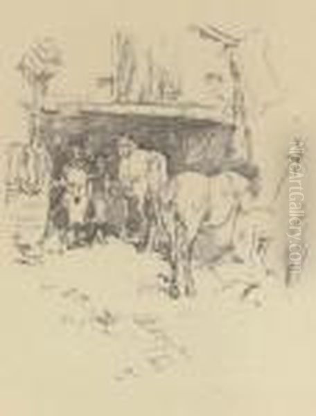 The Smith's Yard Oil Painting by James Abbott McNeill Whistler