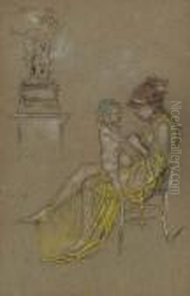 Mother And Child Oil Painting by James Abbott McNeill Whistler