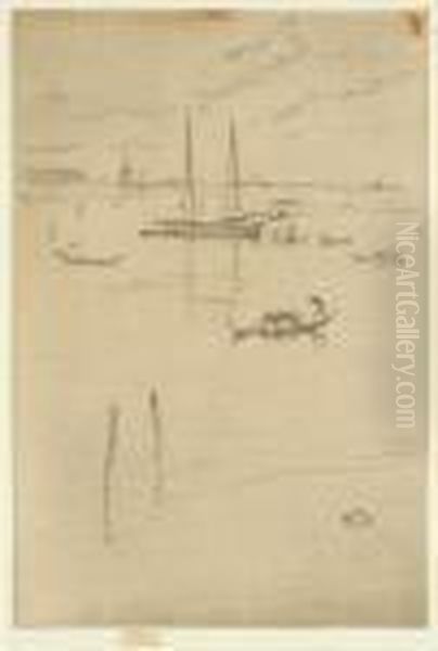 The Little Lagoon (k. 186) Oil Painting by James Abbott McNeill Whistler