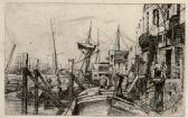 Limehouse Oil Painting by James Abbott McNeill Whistler