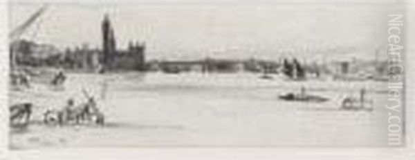 Old Westminster Bridge (kennedy 39) Oil Painting by James Abbott McNeill Whistler