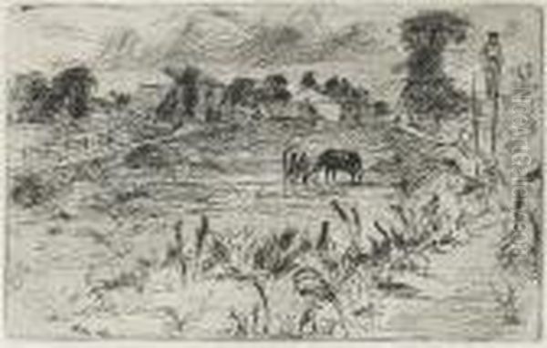 Landscape With The Horse Oil Painting by James Abbott McNeill Whistler