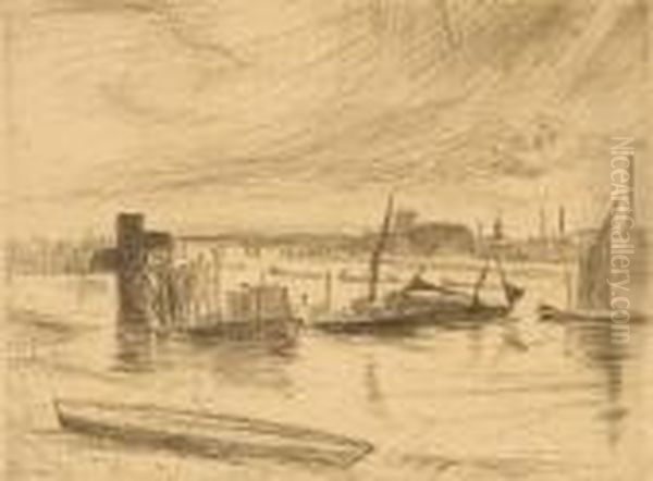 Early Morning, Battersea Oil Painting by James Abbott McNeill Whistler