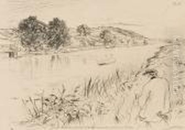 Sketching, No. 1 Oil Painting by James Abbott McNeill Whistler