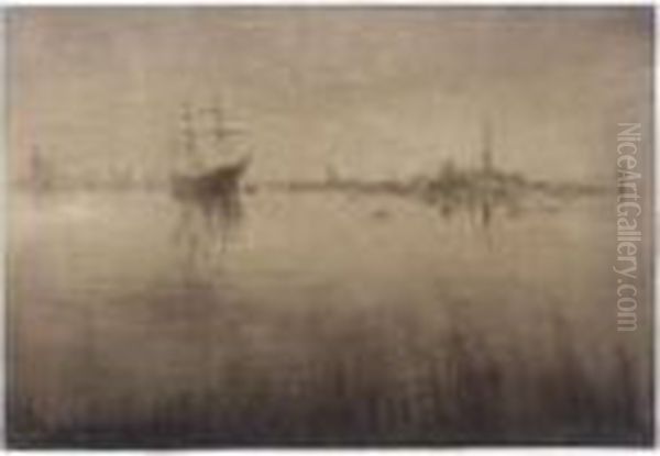 Nocturne (k. 184) Oil Painting by James Abbott McNeill Whistler