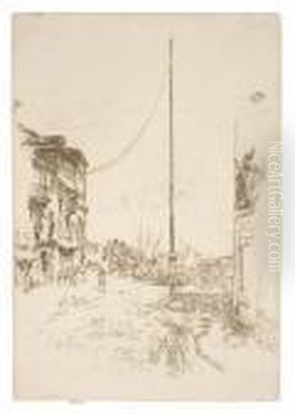 The Little Mast Oil Painting by James Abbott McNeill Whistler