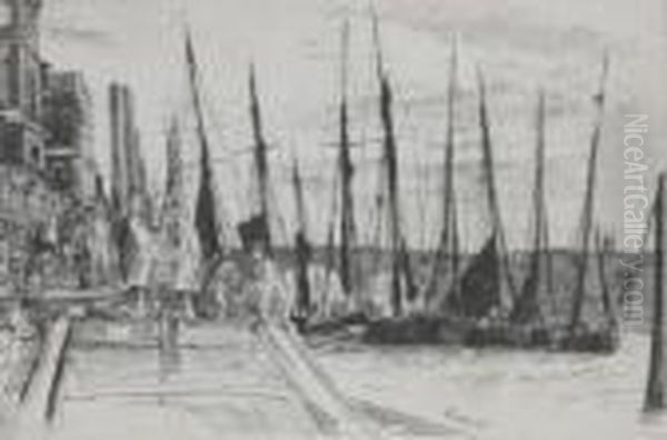 Billingsgate Oil Painting by James Abbott McNeill Whistler